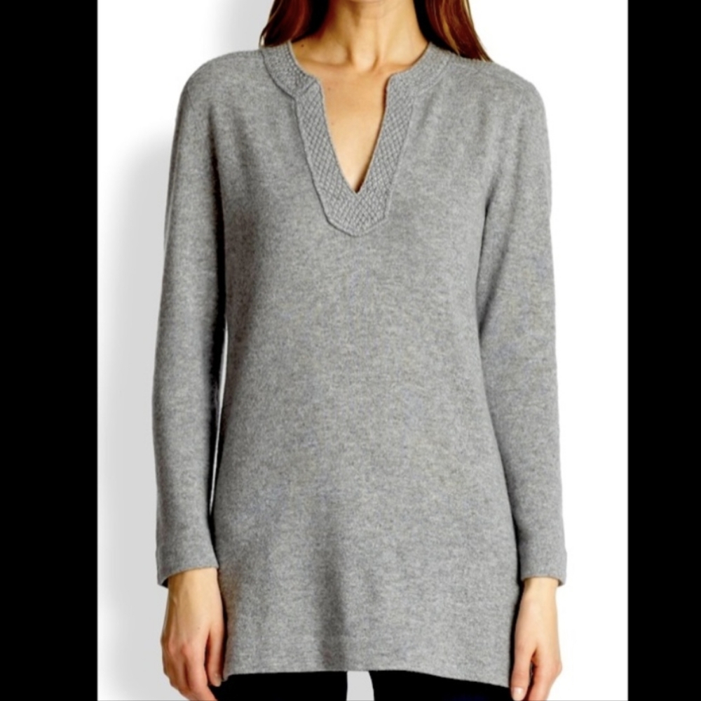 Tory Burch Cashmere Sweater, Sz L, Grey